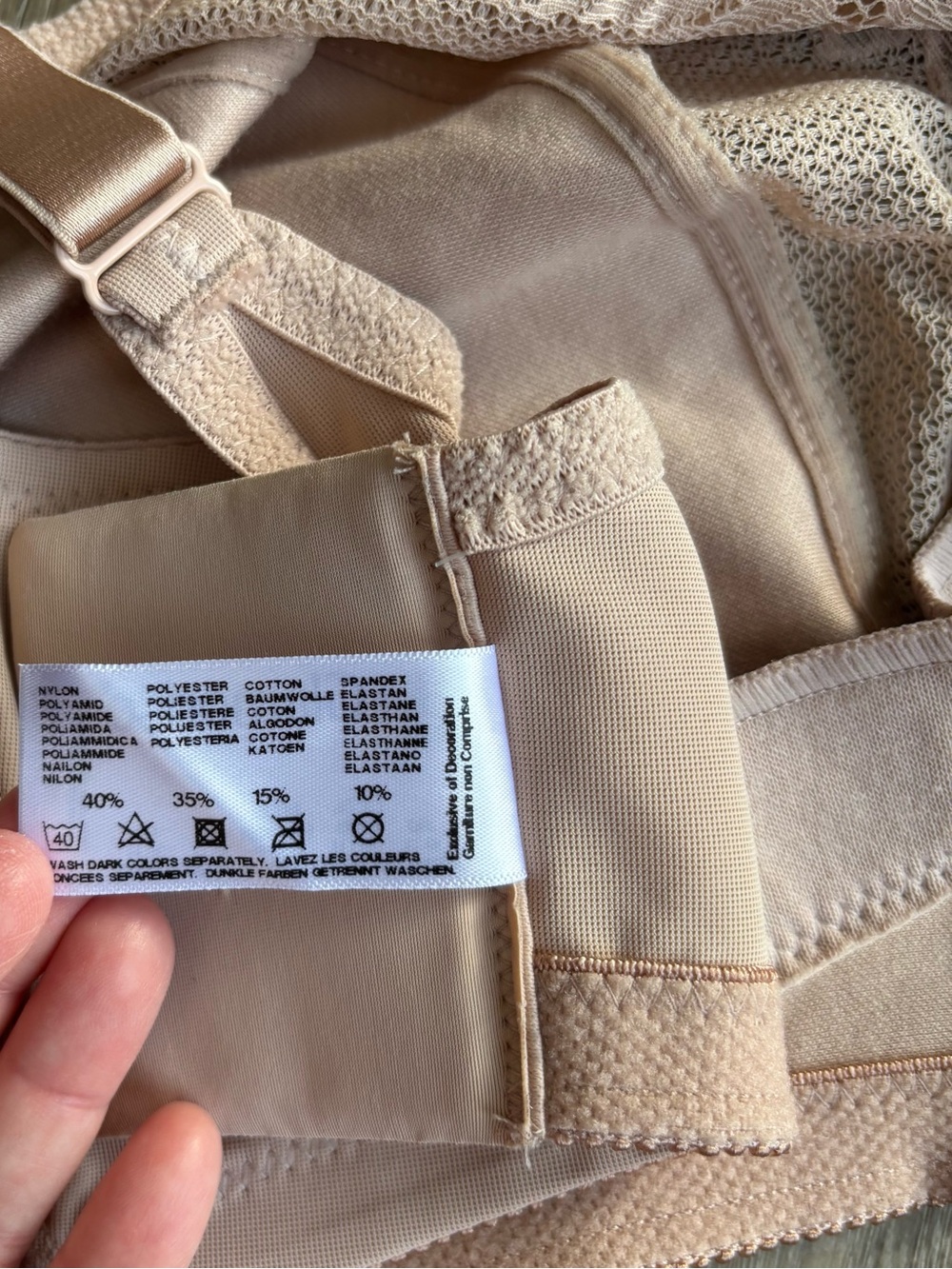 Glamorise Bra 36H US (36G UK) MagicLift Wire Free Minimizer 1003 Nude Beige NWOT - Picture 11 of 11